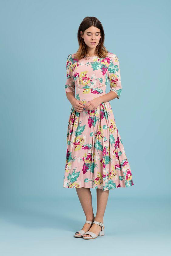 Pretty in Pink Floral Louisa Dress Emily & Fin - BouChic 