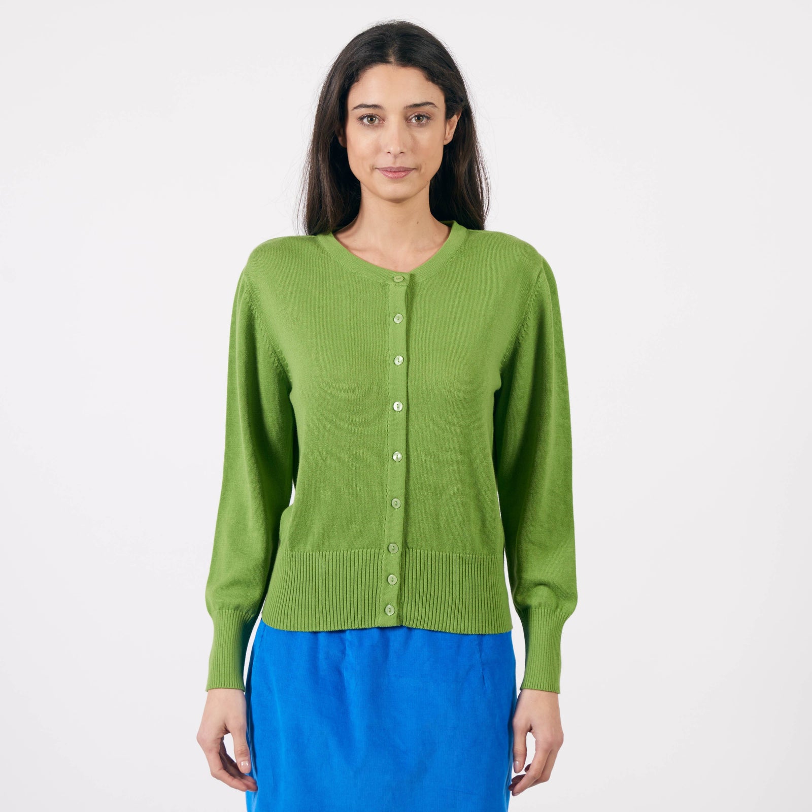Pretty Vacant Basic Cardigan Peridot Green - BouChic 