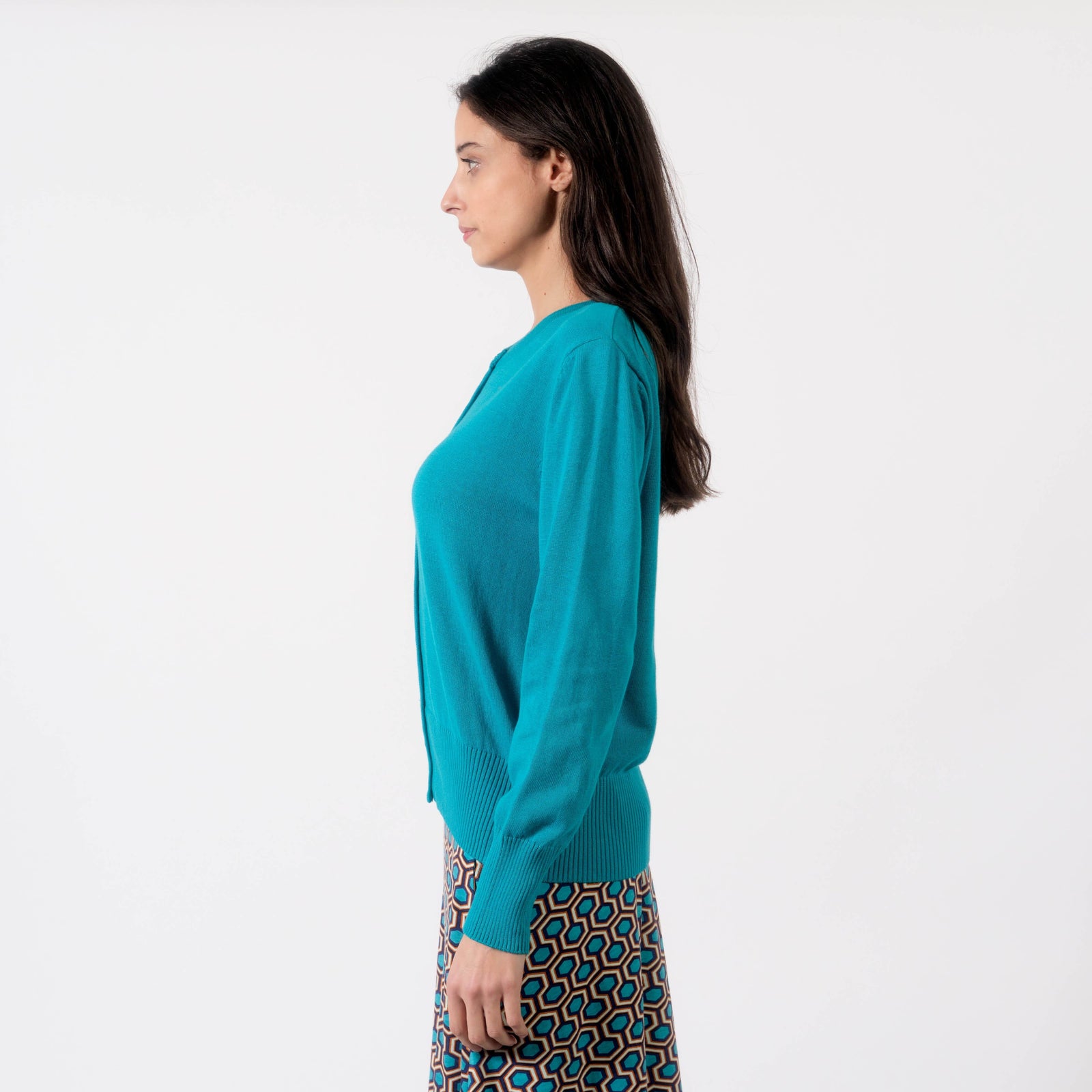 Pretty Vacant Basic Cardigan Tile Blue - BouChic 