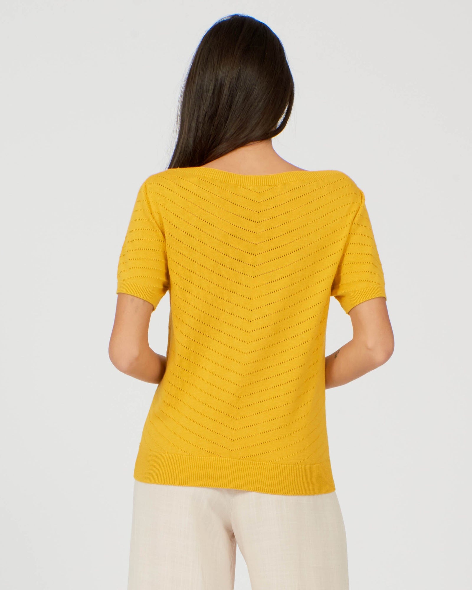 Pretty Vacant Boatneck Solid Bumblebee Sweater - BouChic 