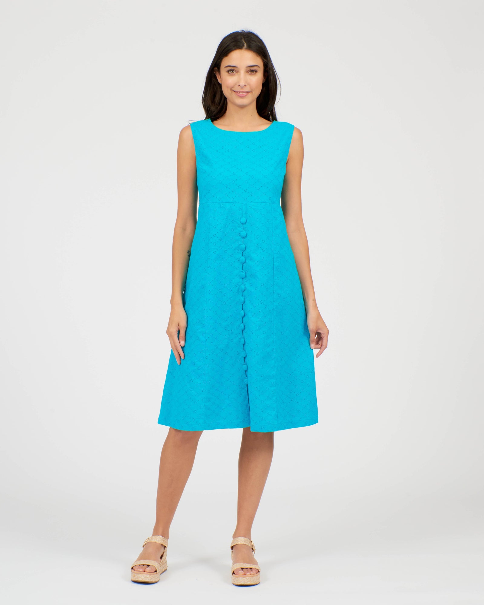 Pretty Vacant Dusty Dress Ditsy Broderie - BouChic 