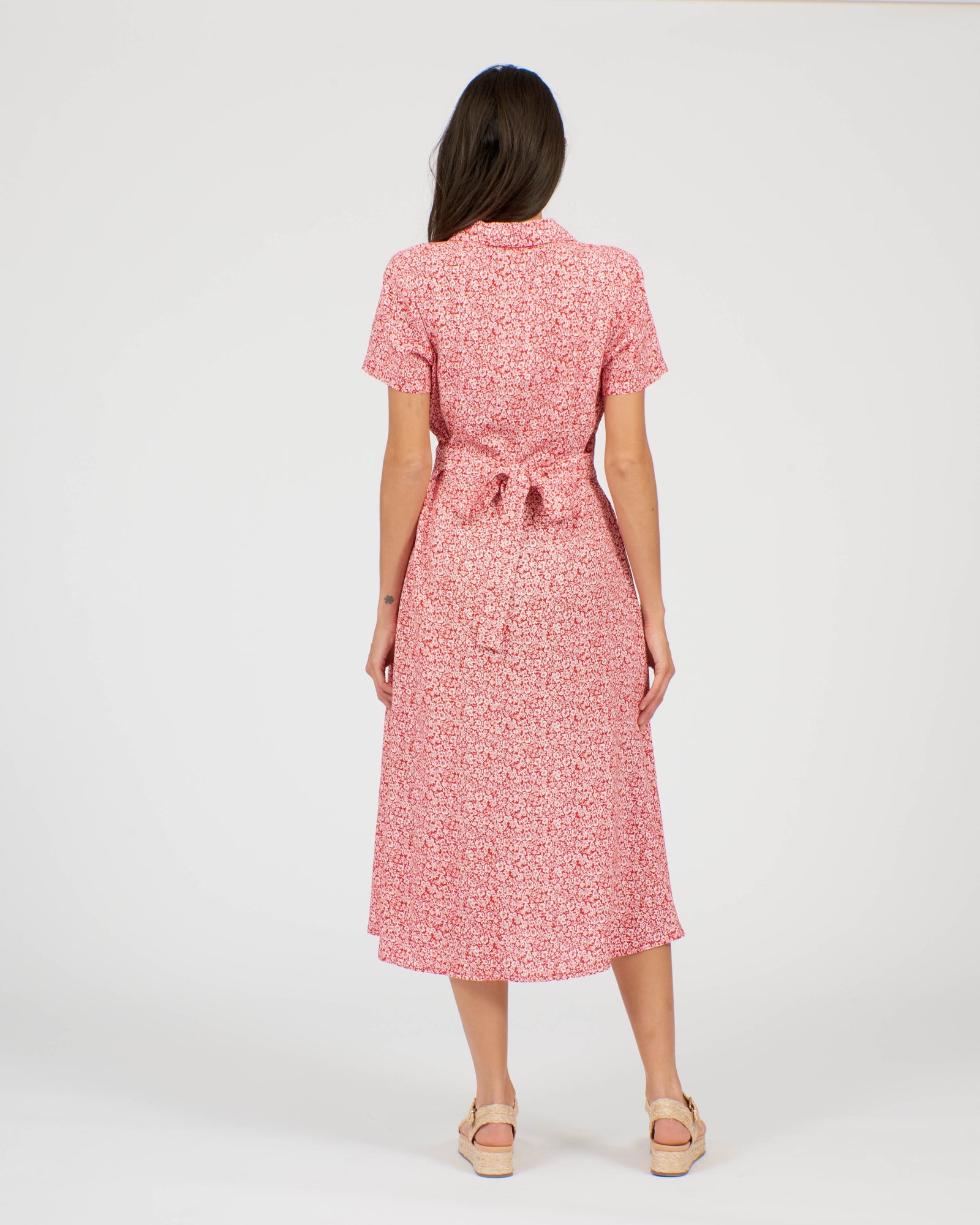 Pretty Vacant Jonie Dress Ditsy Red - BouChic 