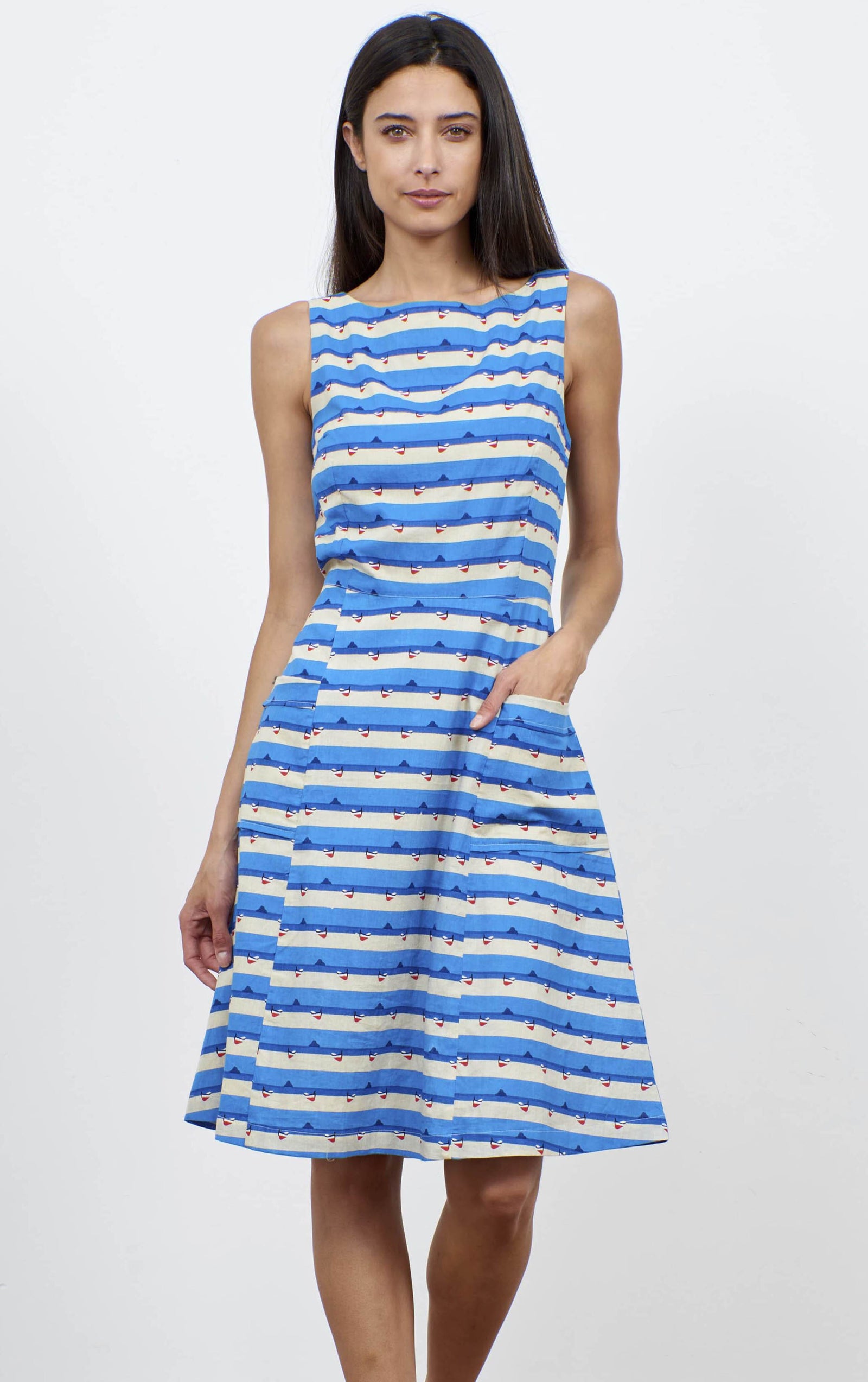 Pretty Vacant Nellie Dress Sea Scape - BouChic 