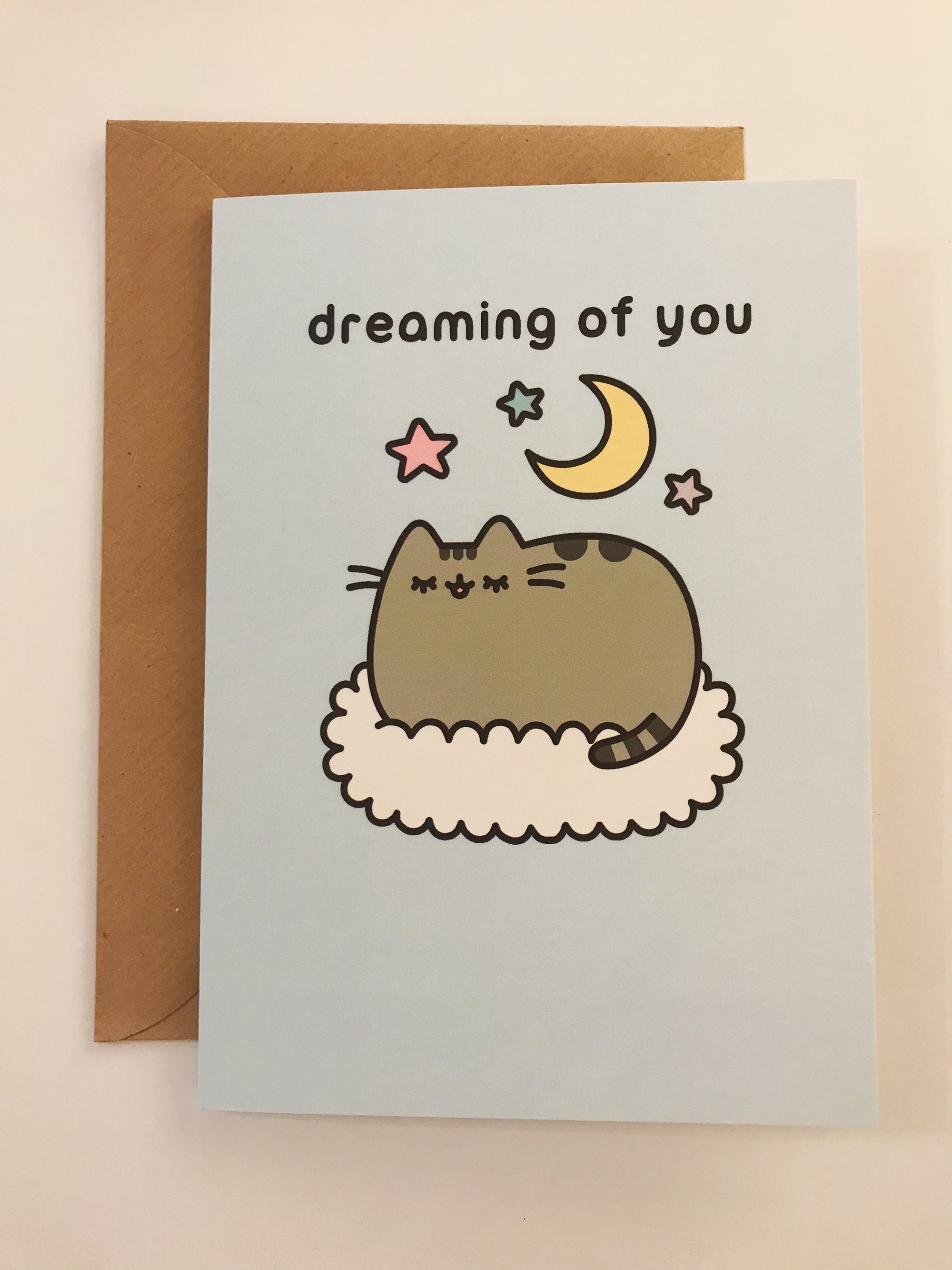 Pusheen the Cat ‘dreaming of you’ Greeting Card - BouChic 