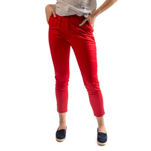 Penny Cropped Trousers Red - BouChic 