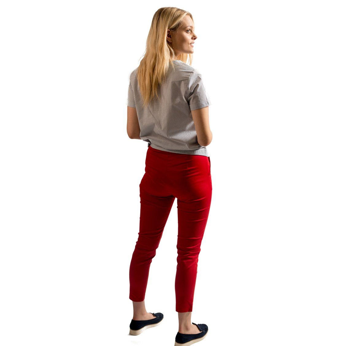 Penny Cropped Trousers Red - BouChic 