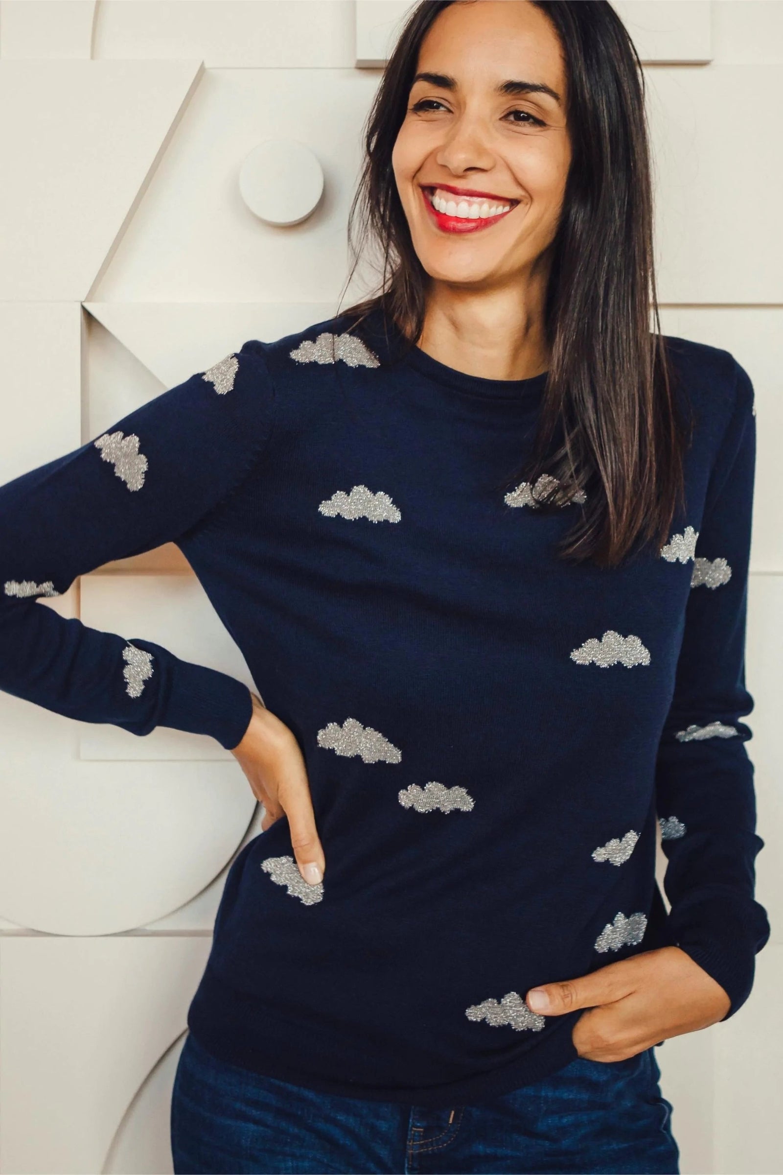 Sugarhill Astrid Jumper Dreamy Days Navy - BouChic 