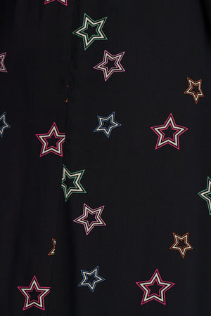 Sugarhill Bliss Midi Dress Black Rainbow Stars - BouChic 