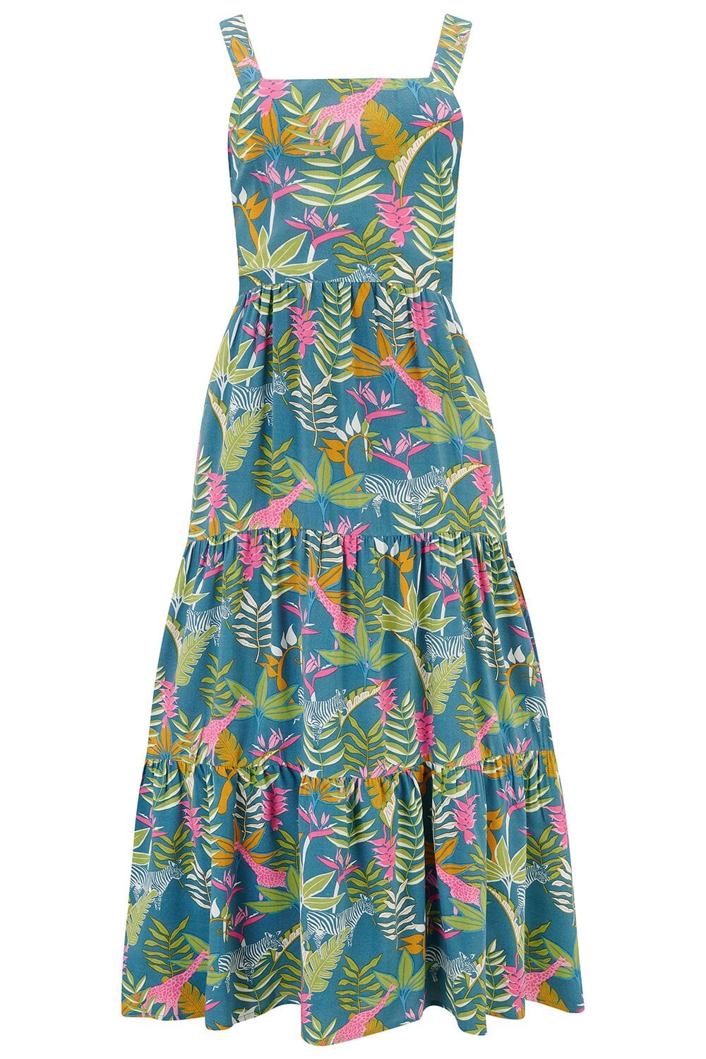 Sugarhill Elora Tiered Sundress Teal Paradise - BouChic 