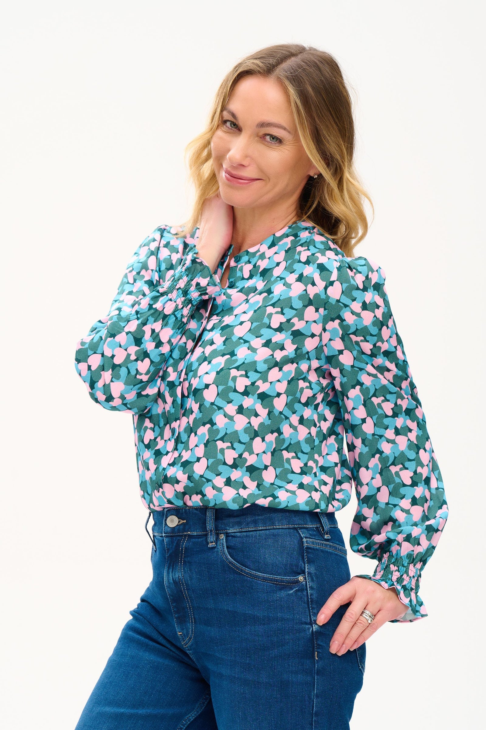Sugarhill Joan Shirt Multi Layered Hearts - BouChic 