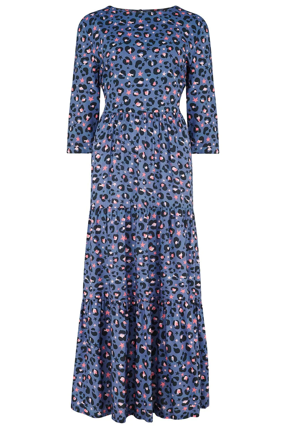 Sugarhill Zaina Tiered Maxi Dress - Slate, Star, Leopard - BouChic 