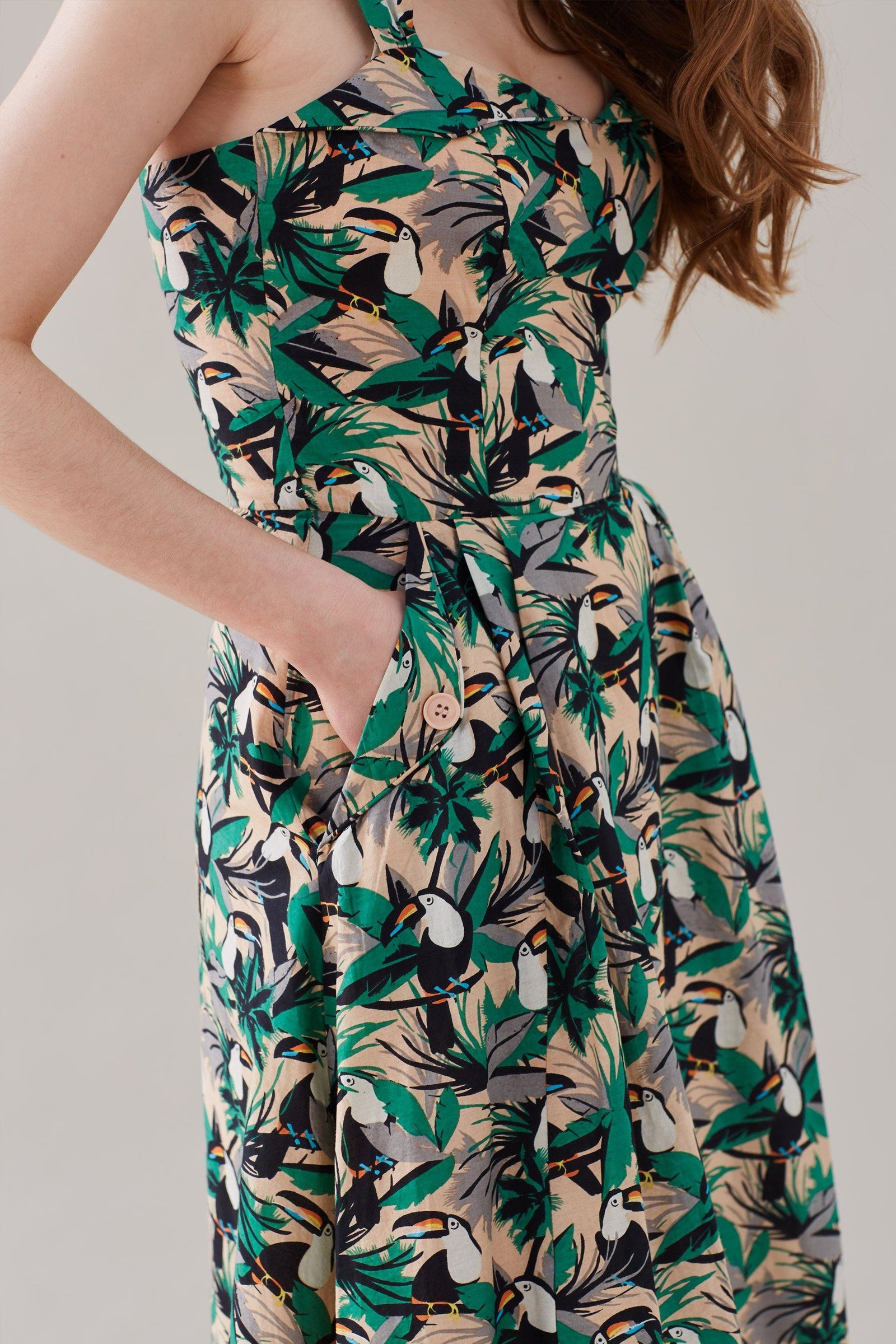 Tropical Toucans Print Pippa Dress - BouChic 