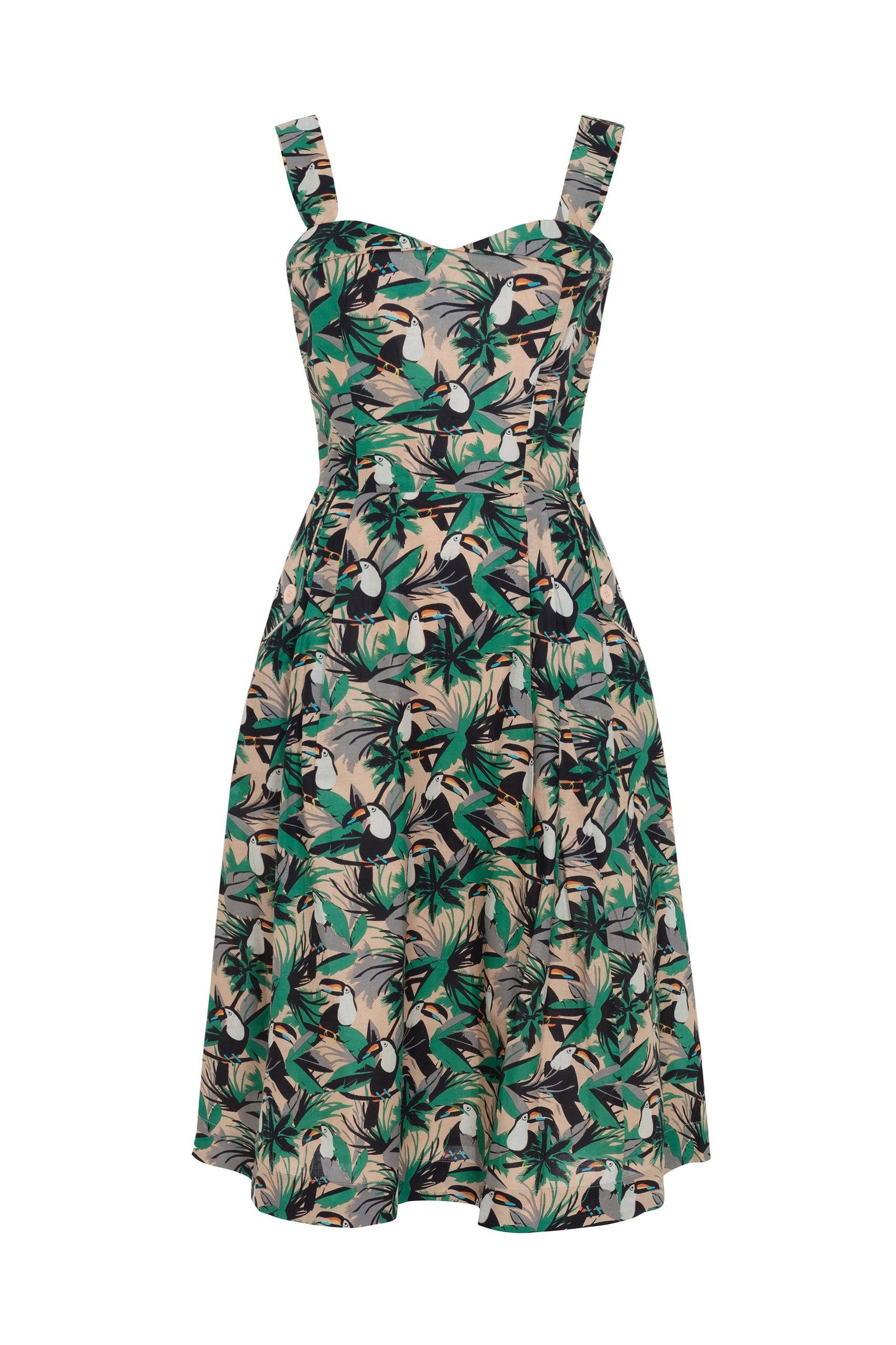 Tropical Toucans Print Pippa Dress - BouChic 