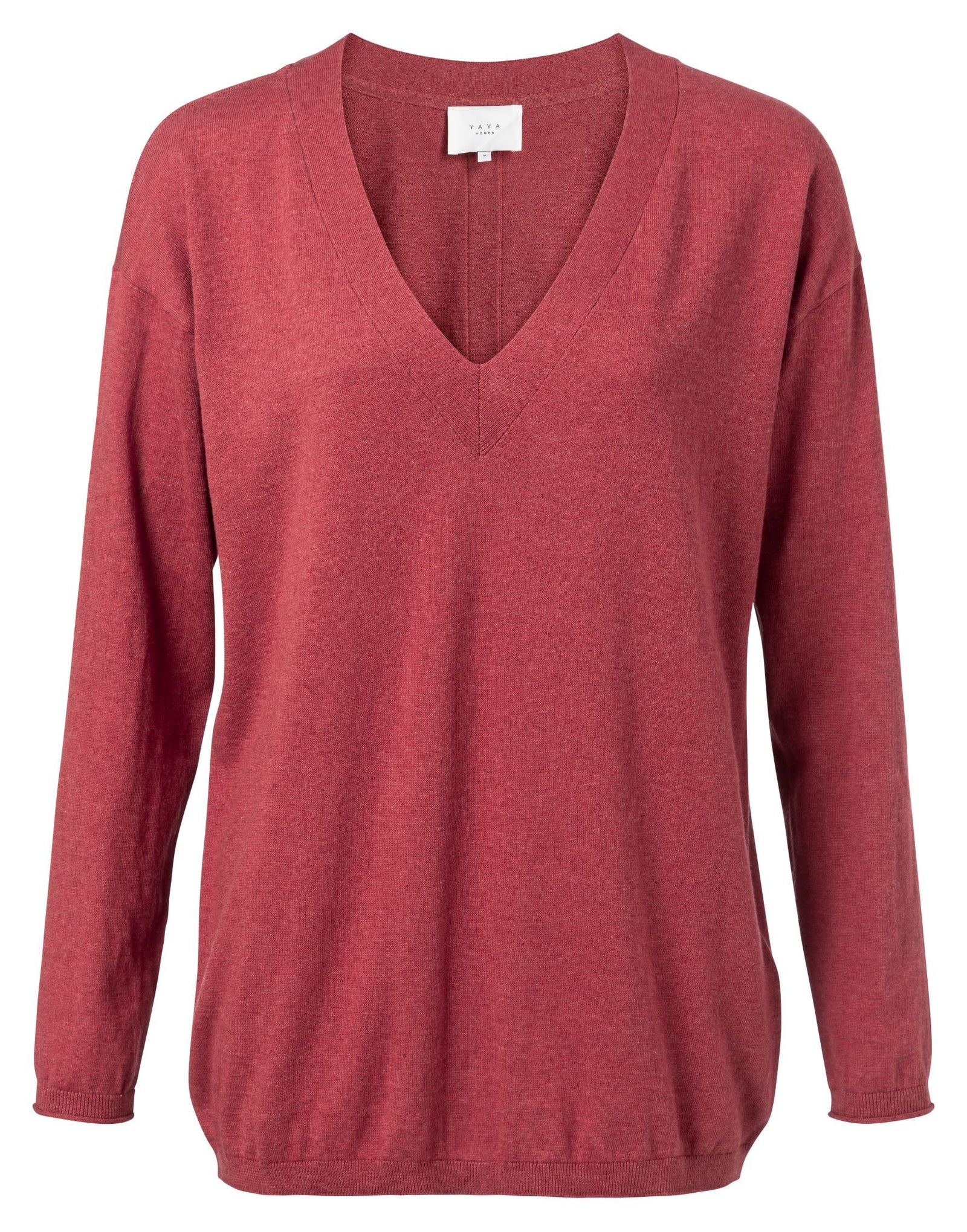 V Neck Sweater Pink Rouge - BouChic 