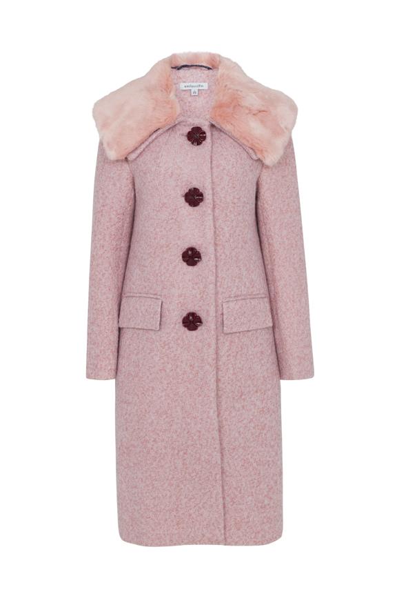 Vivian Emily Fin Boucle Coat Blush