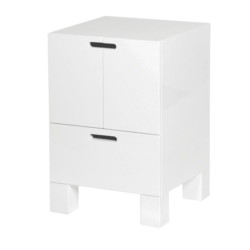 White High Gloss Combination Cupboard - BouChic 