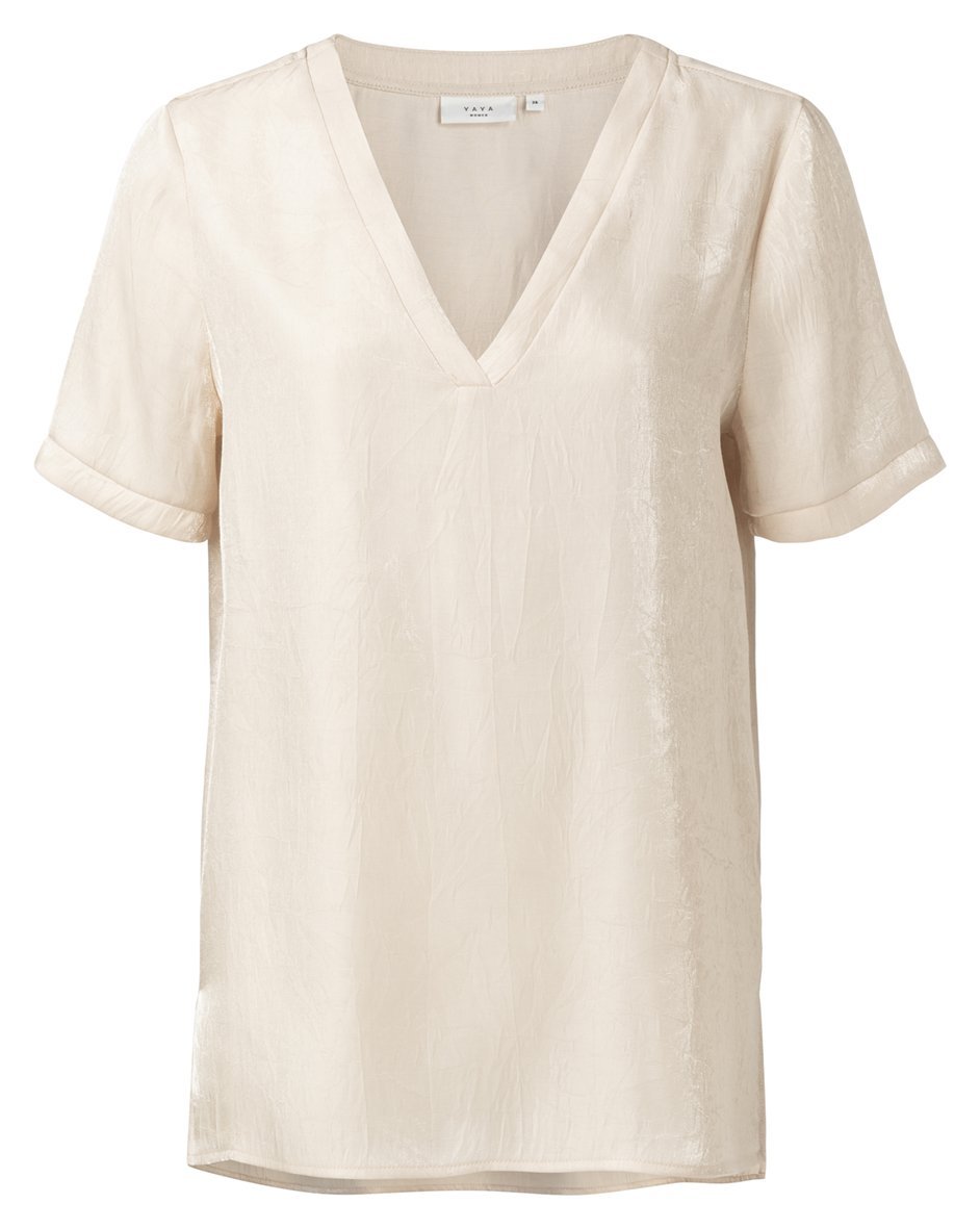 YaYa Satin T-Shirt Pale Pink - BouChic 